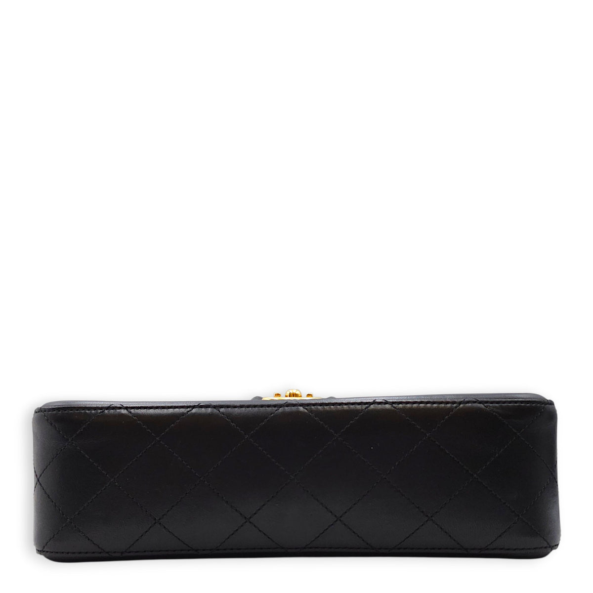 Elegant Flap  Caramel/Black Shoulder Bag in Lambskin Gold hardware