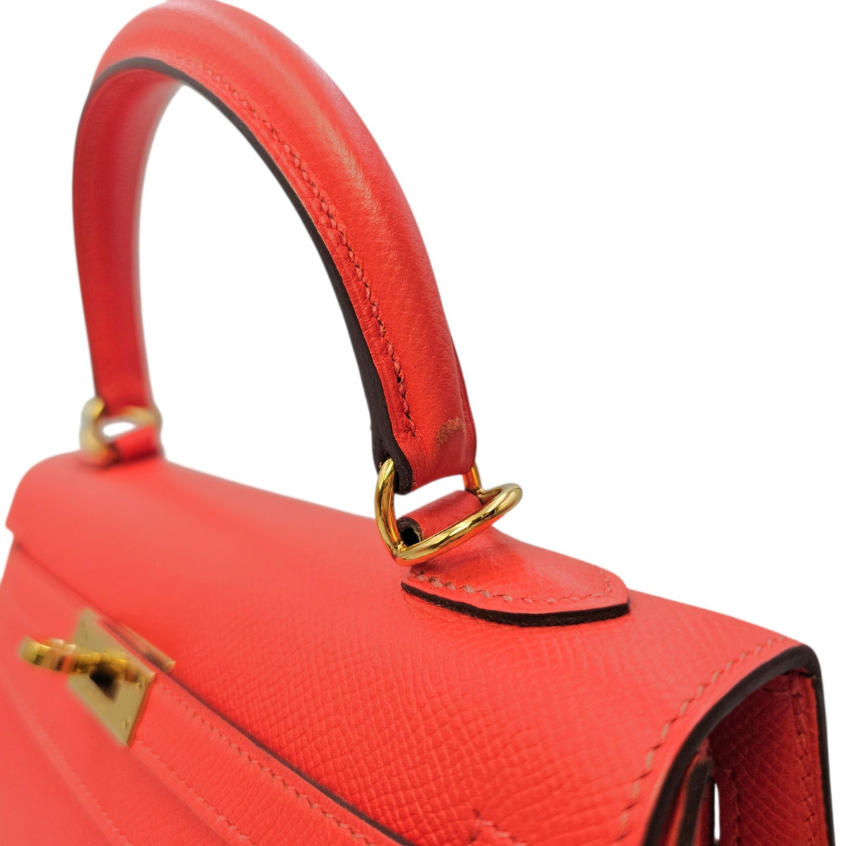 Sellier Kelly 25 Rose jaipur in Epsom Gold hardware