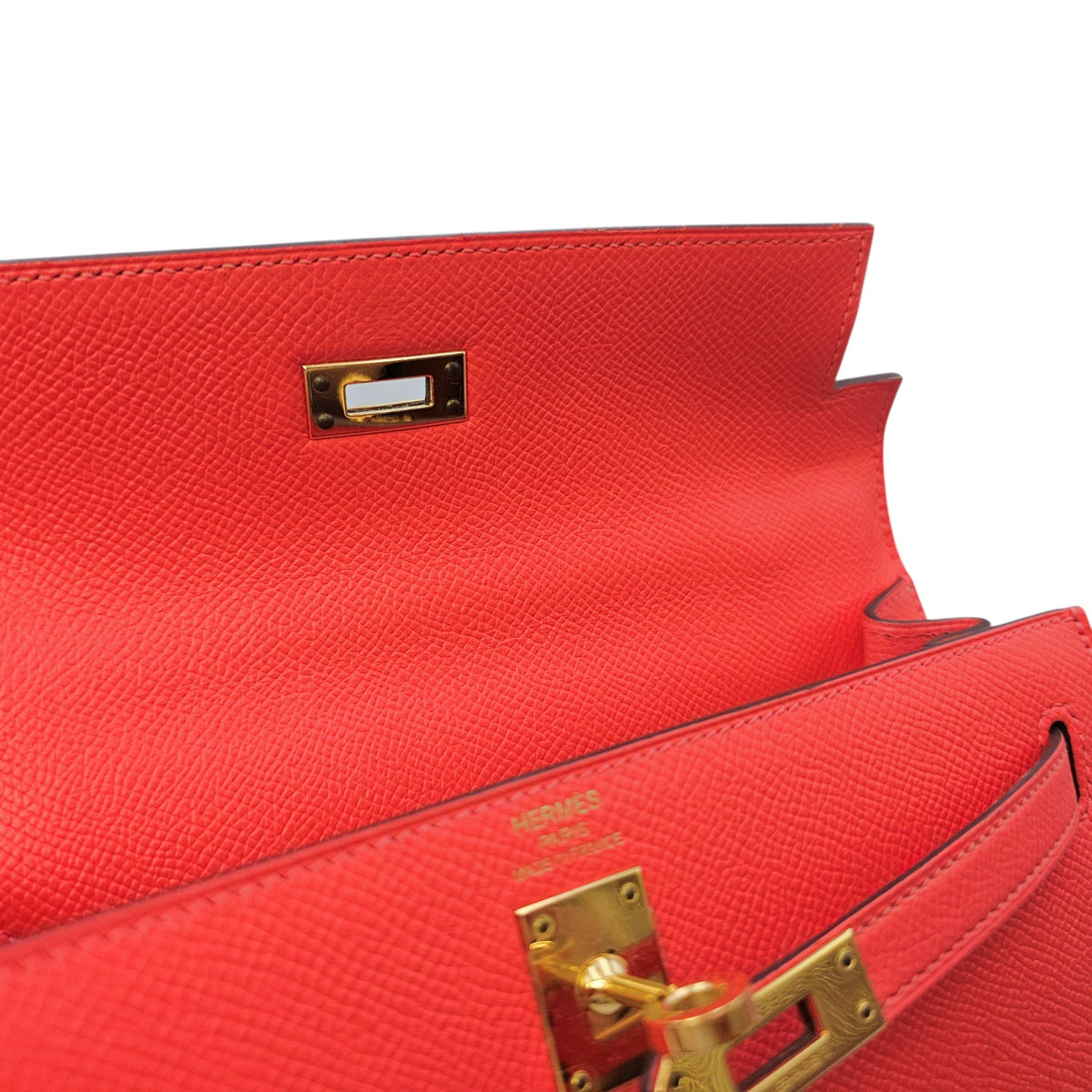 Sellier Kelly 25 Rose jaipur in Epsom Gold hardware