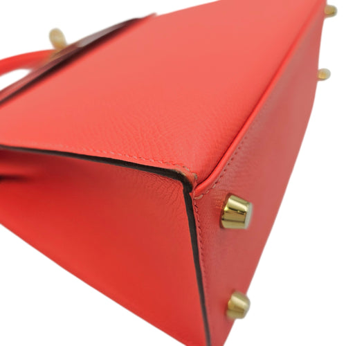 Sellier Kelly 25 Rose jaipur in Epsom Gold hardware