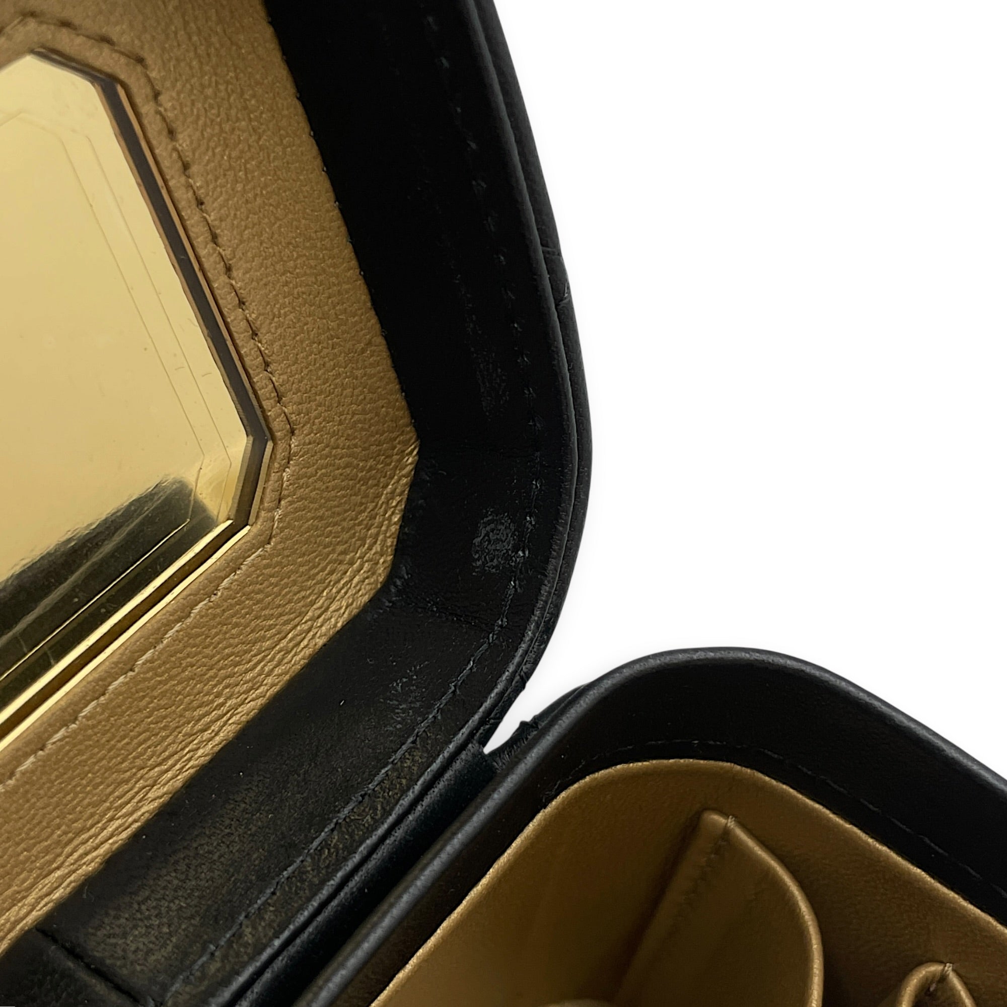 Vanity Mini Black Vanity Bag in Lambskin Gold hardware