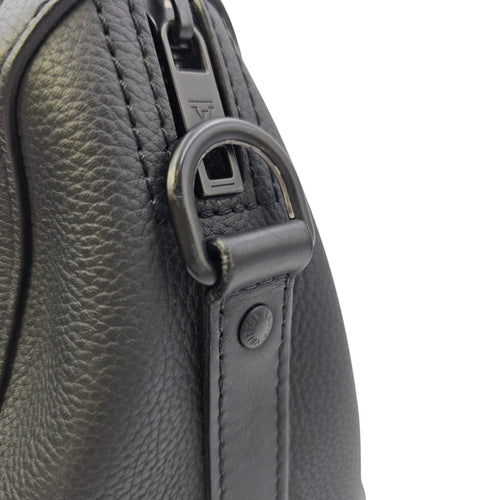 Aerogram City 27 Black Crossbody Bag in Calfskin Gunmetal hardware