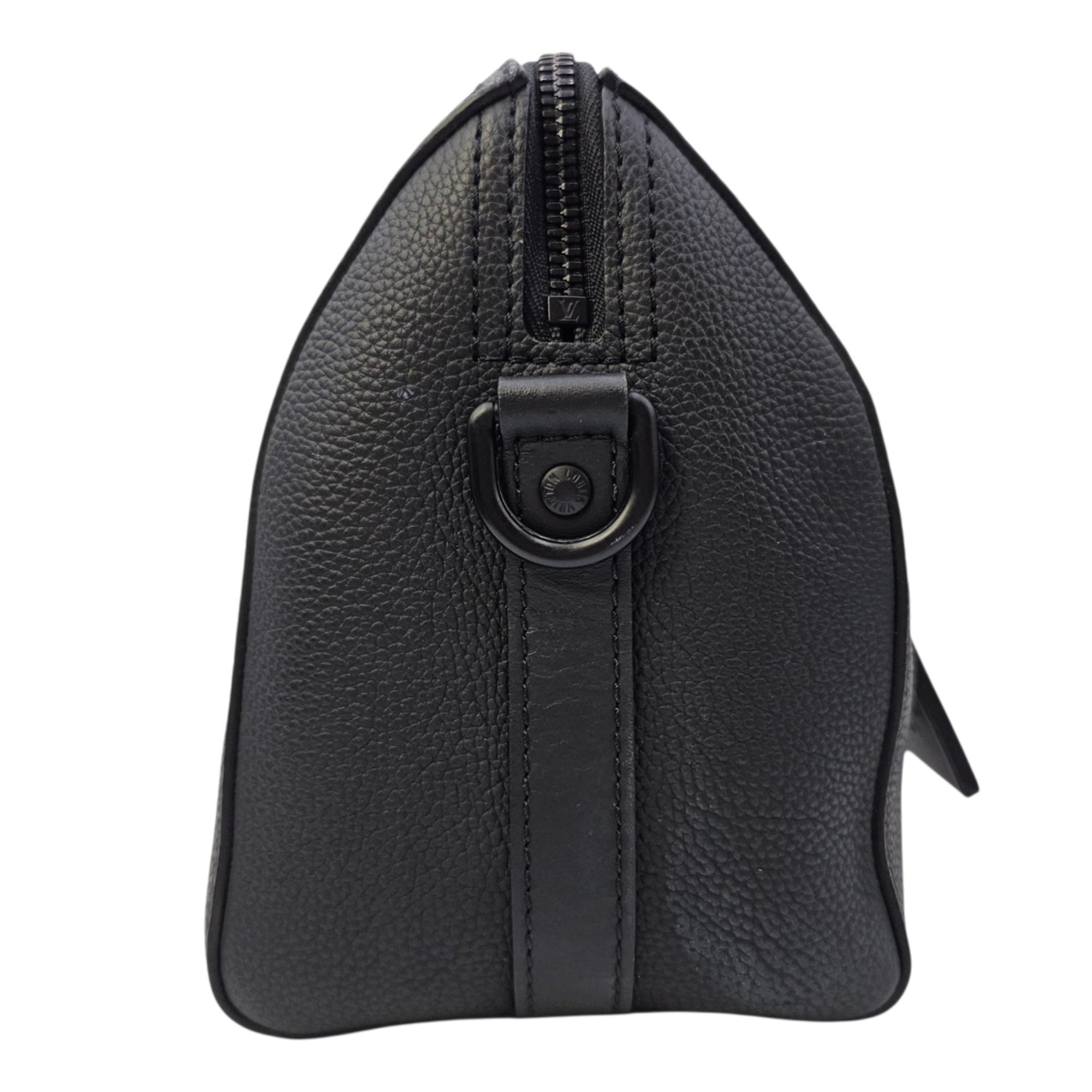 Aerogram City 27 Black Crossbody Bag in Calfskin Gunmetal hardware