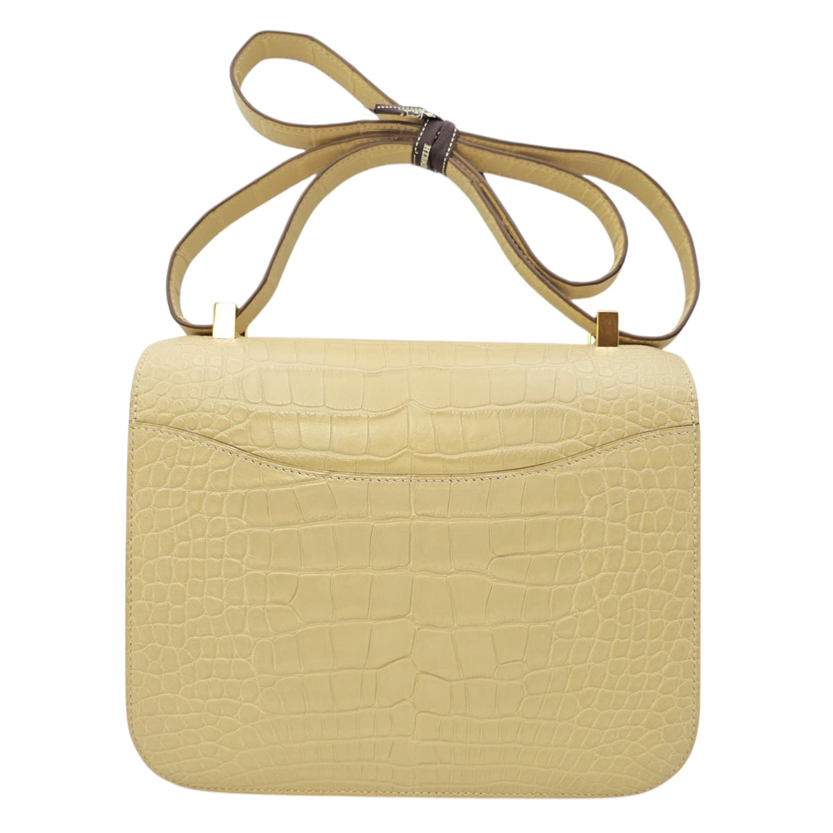 Constance 24 Vanille in Matte Alligator Gold hardware