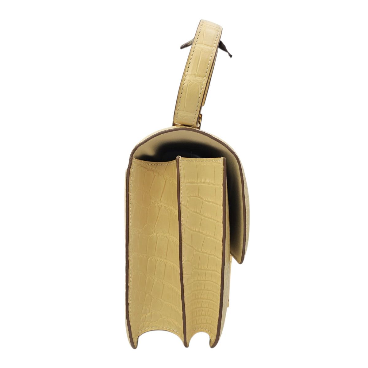 Constance 24 Vanille in Matte Alligator Gold hardware