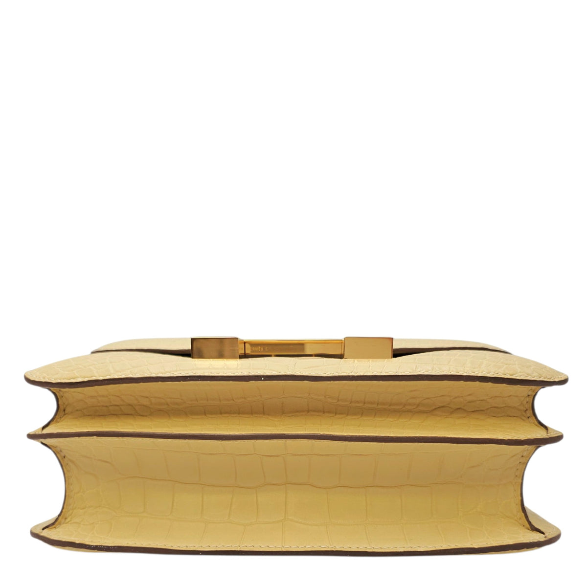 Constance 24 Vanille in Matte Alligator Gold hardware