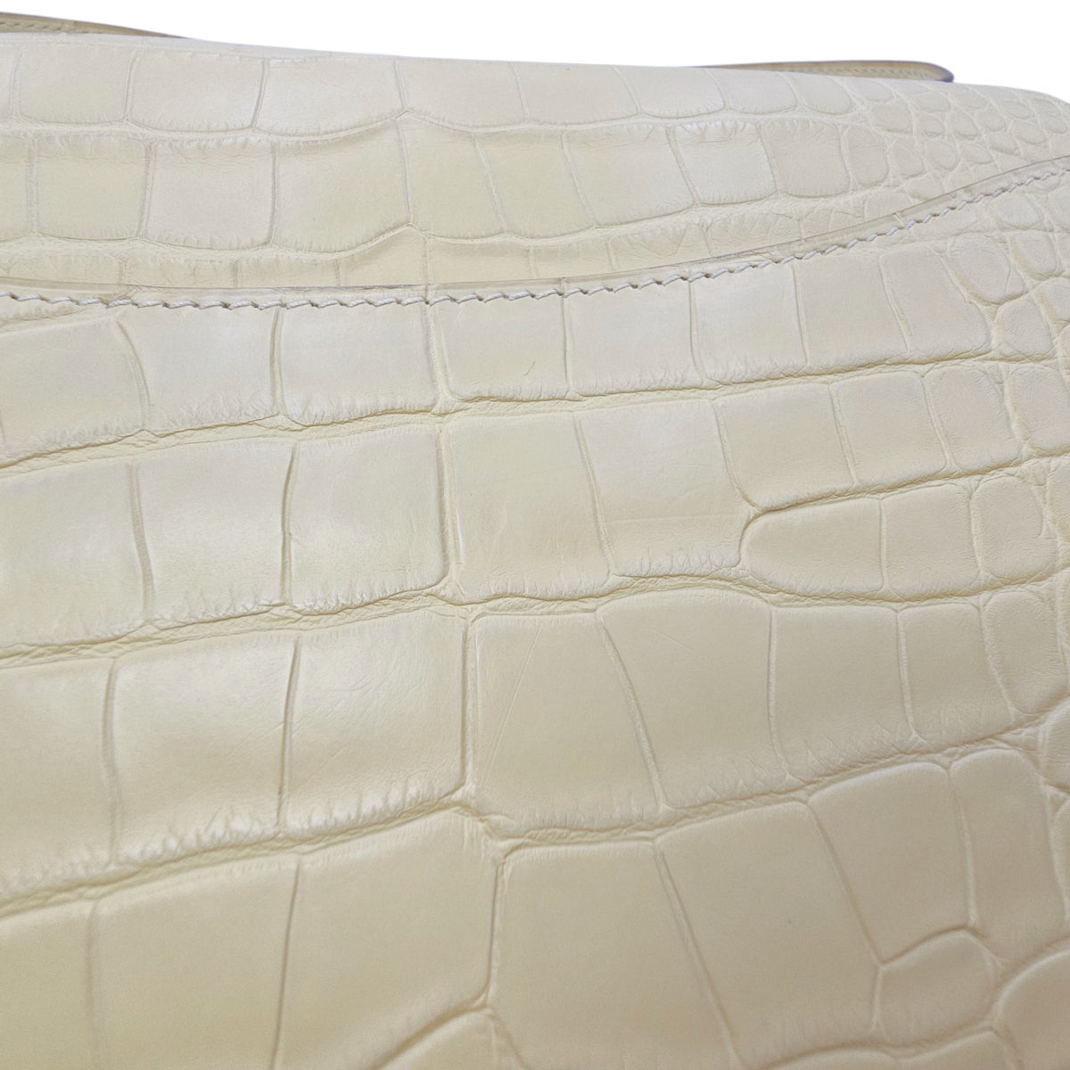 Constance 24 Vanille in Matte Alligator Gold hardware
