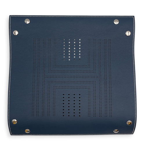 Mises et Relances Myriade Cuivre/Blue Regate Change Tray in Calfskin