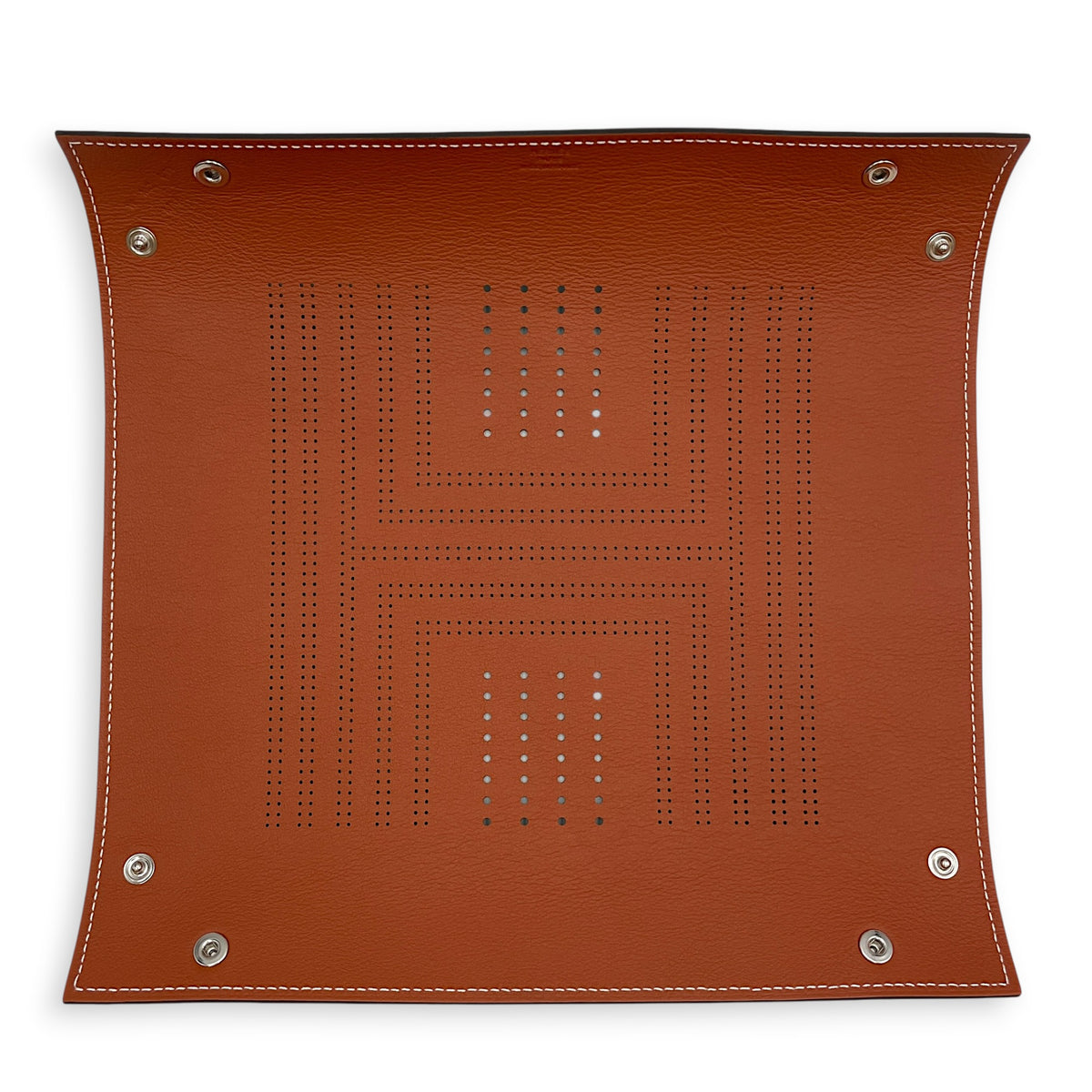 Mises et Relances Myriade Cuivre/Blue Regate Change Tray in Calfskin