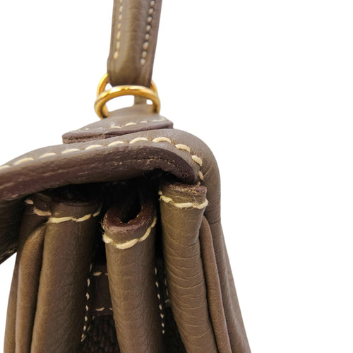 Kelly 28 Etoupe in Clemence Gold hardware