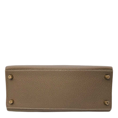Kelly 28 Etoupe in Clemence Gold hardware