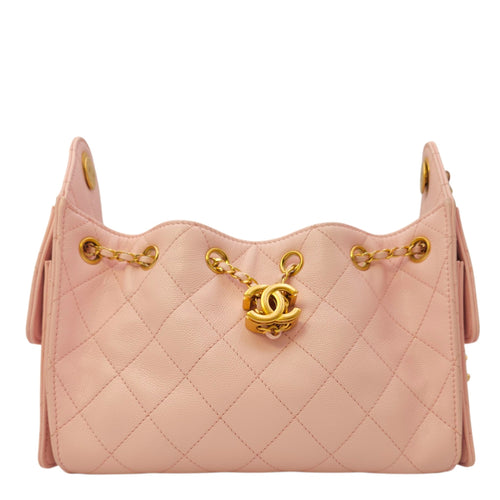 Mini C25 Pink Shoulder Bag in Caviar Leather Gold hardware