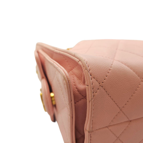 Mini C25 Pink Shoulder Bag in Caviar Leather Gold hardware