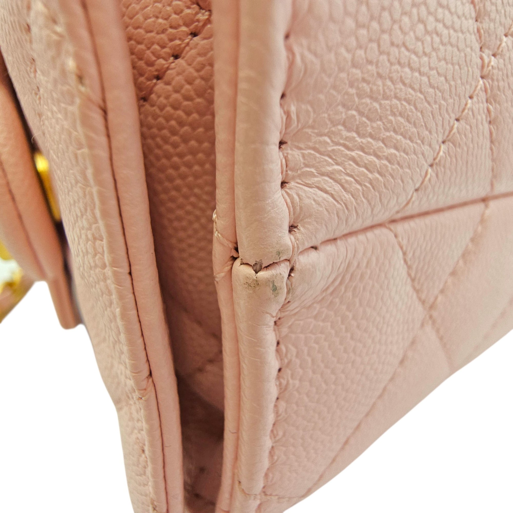 Mini C25 Pink Shoulder Bag in Caviar Leather Gold hardware