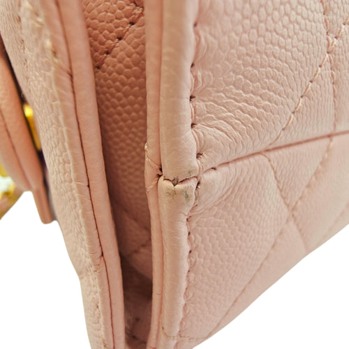 Mini C25 Pink Shoulder Bag in Caviar Leather Gold hardware