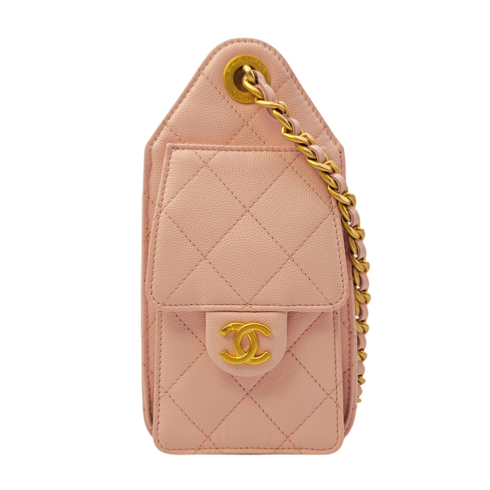 Mini C25 Pink Shoulder Bag in Caviar Leather Gold hardware