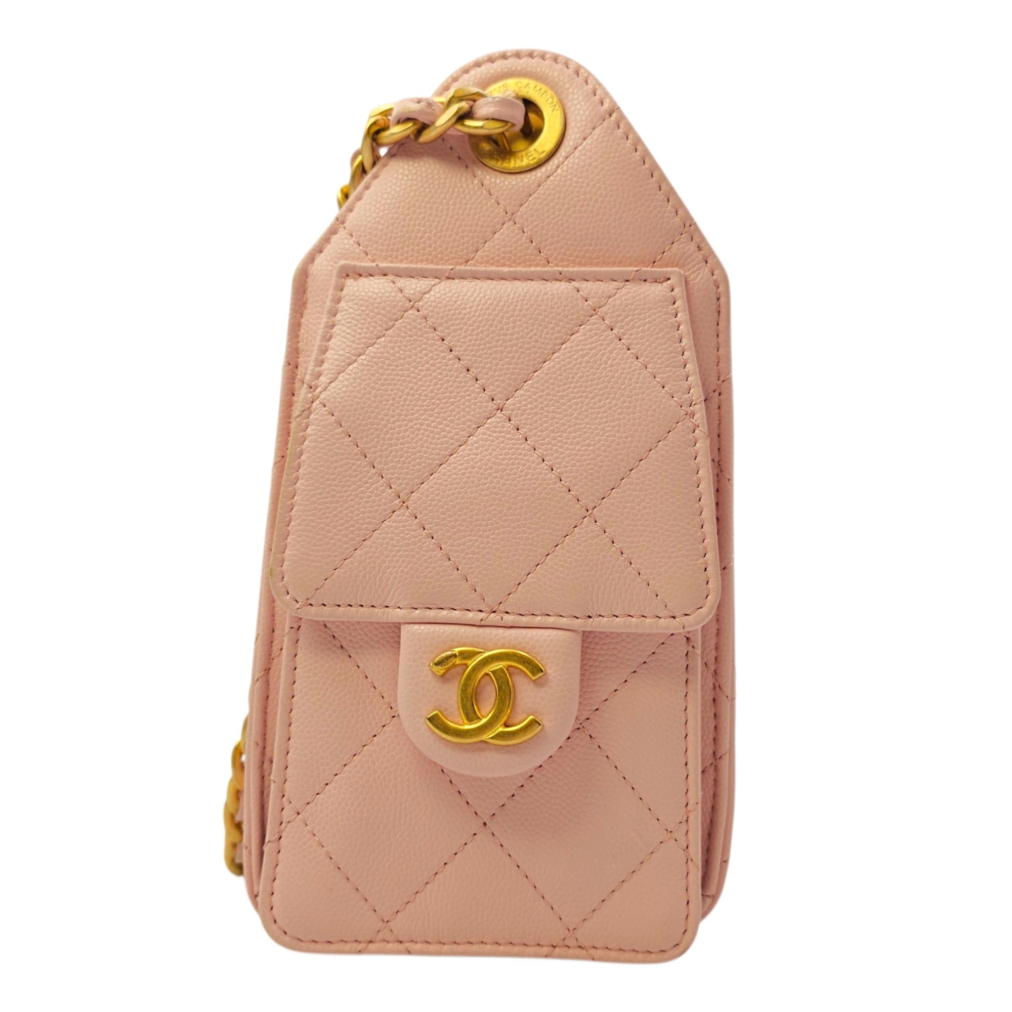 Mini C25 Pink Shoulder Bag in Caviar Leather Gold hardware