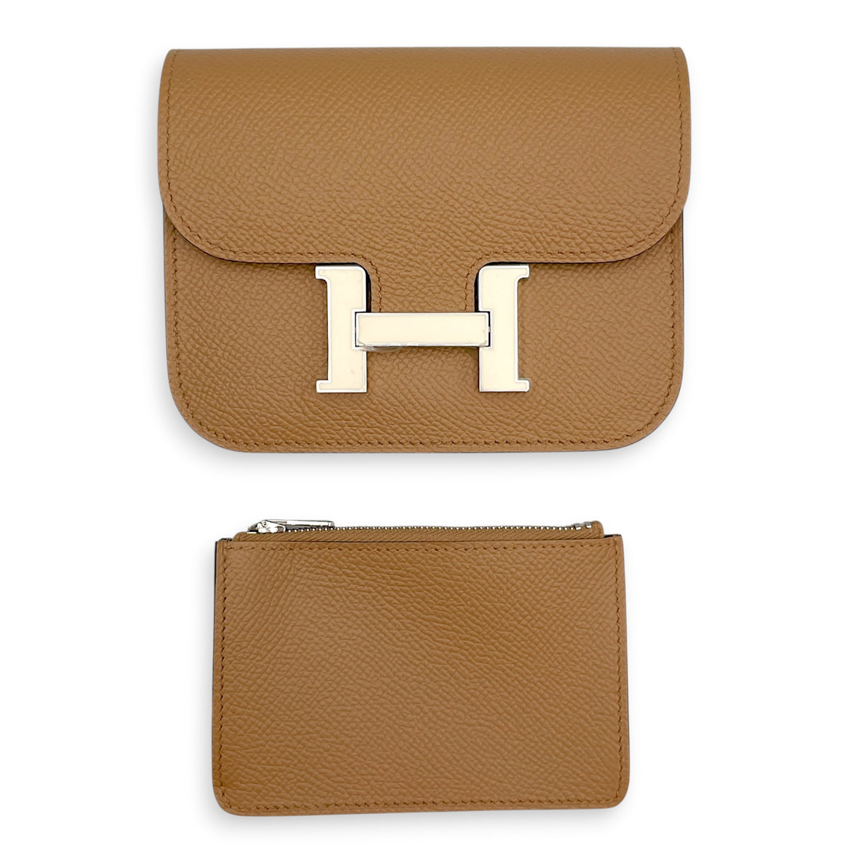 Constance Slim  Chai/Blanc Wallet in Epsom Palladium hardware