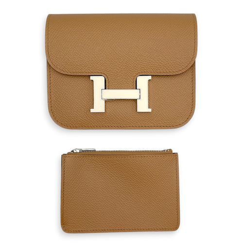 Constance Slim  Chai/Blanc Wallet in Epsom Palladium hardware