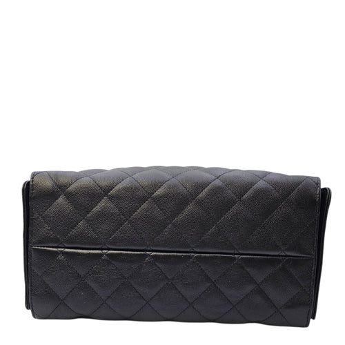 C25 Black Shoulder Bag in Caviar Leather Gold hardware