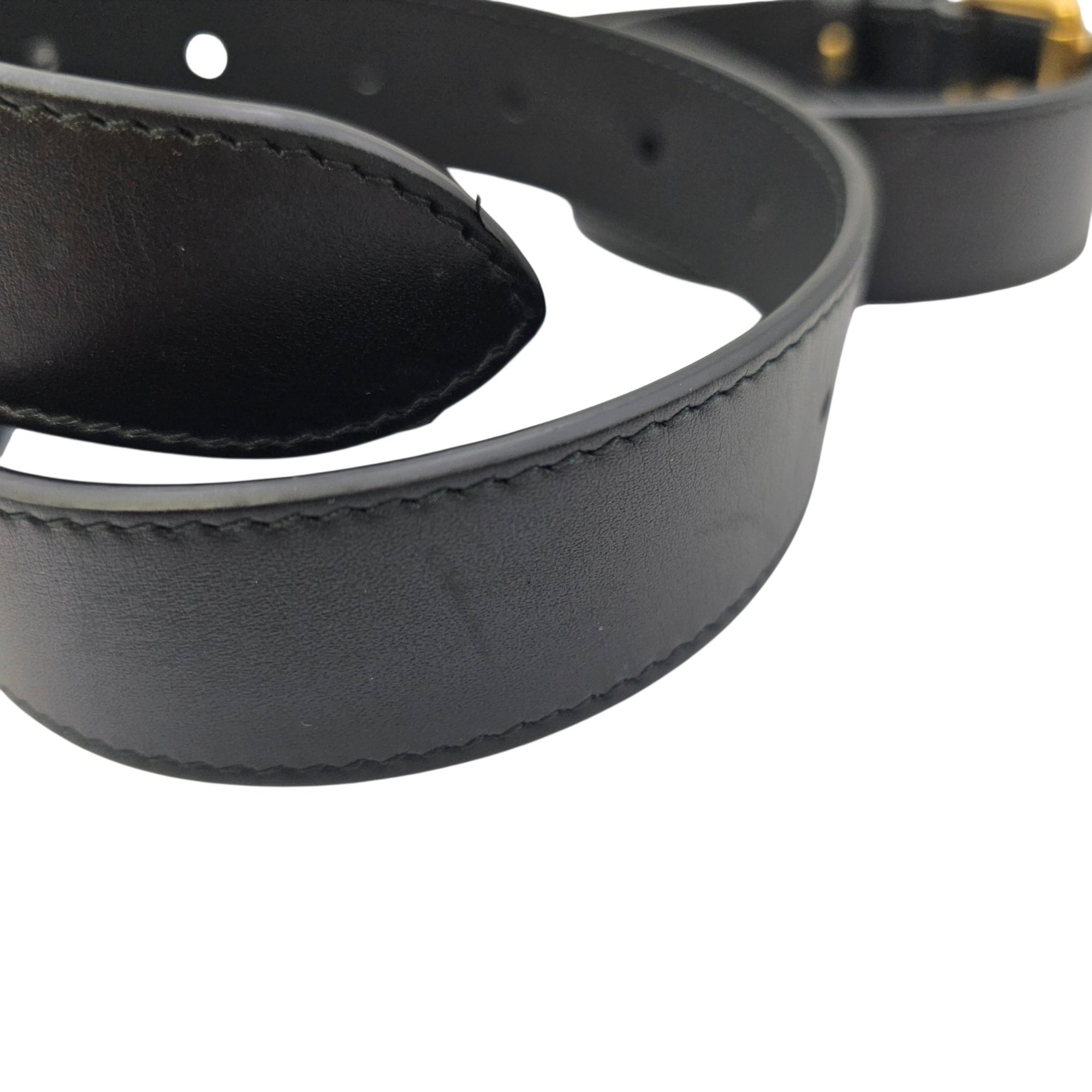 GG Marmont Black Belt Bag in Lambskin Gold hardware