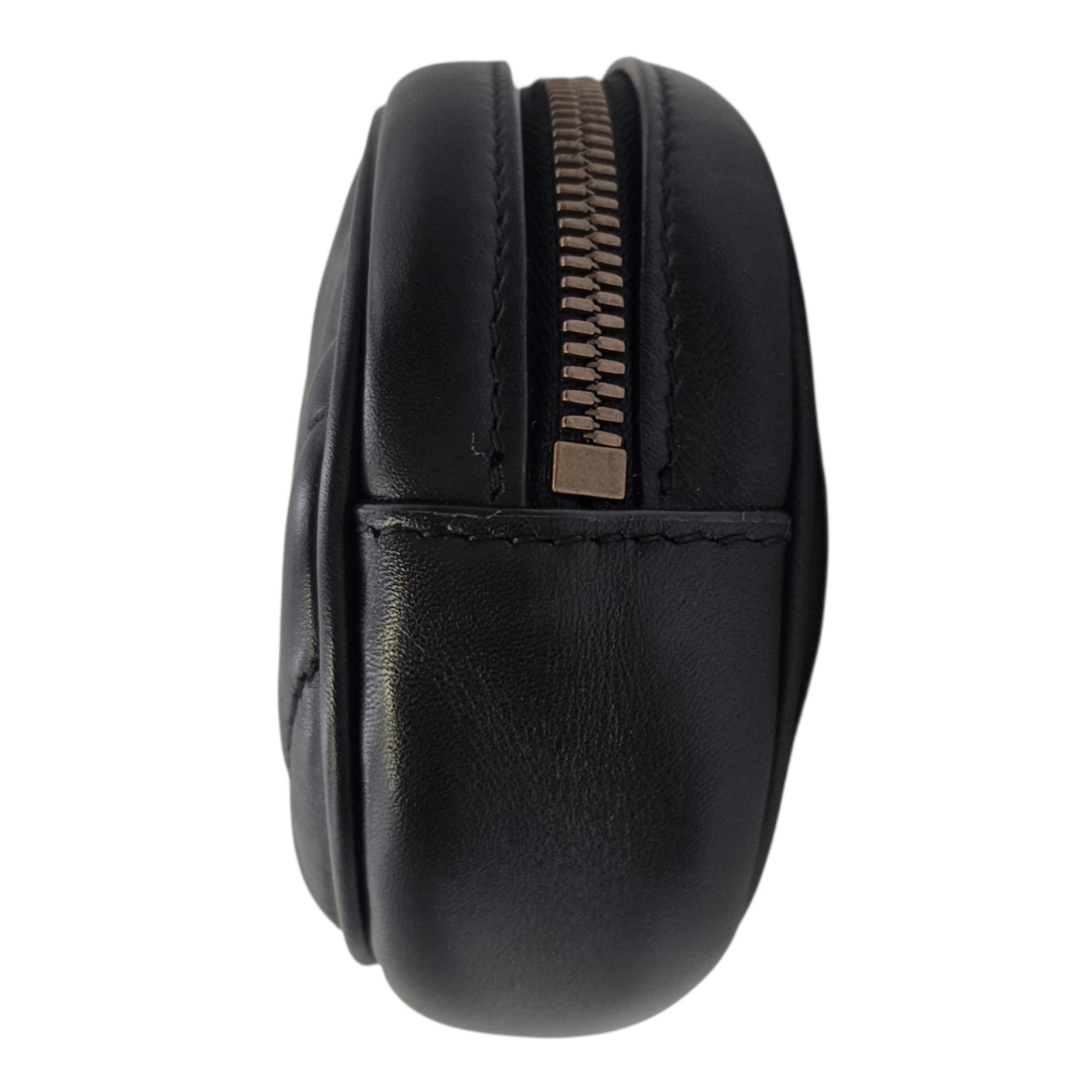 GG Marmont Black Belt Bag in Lambskin Gold hardware