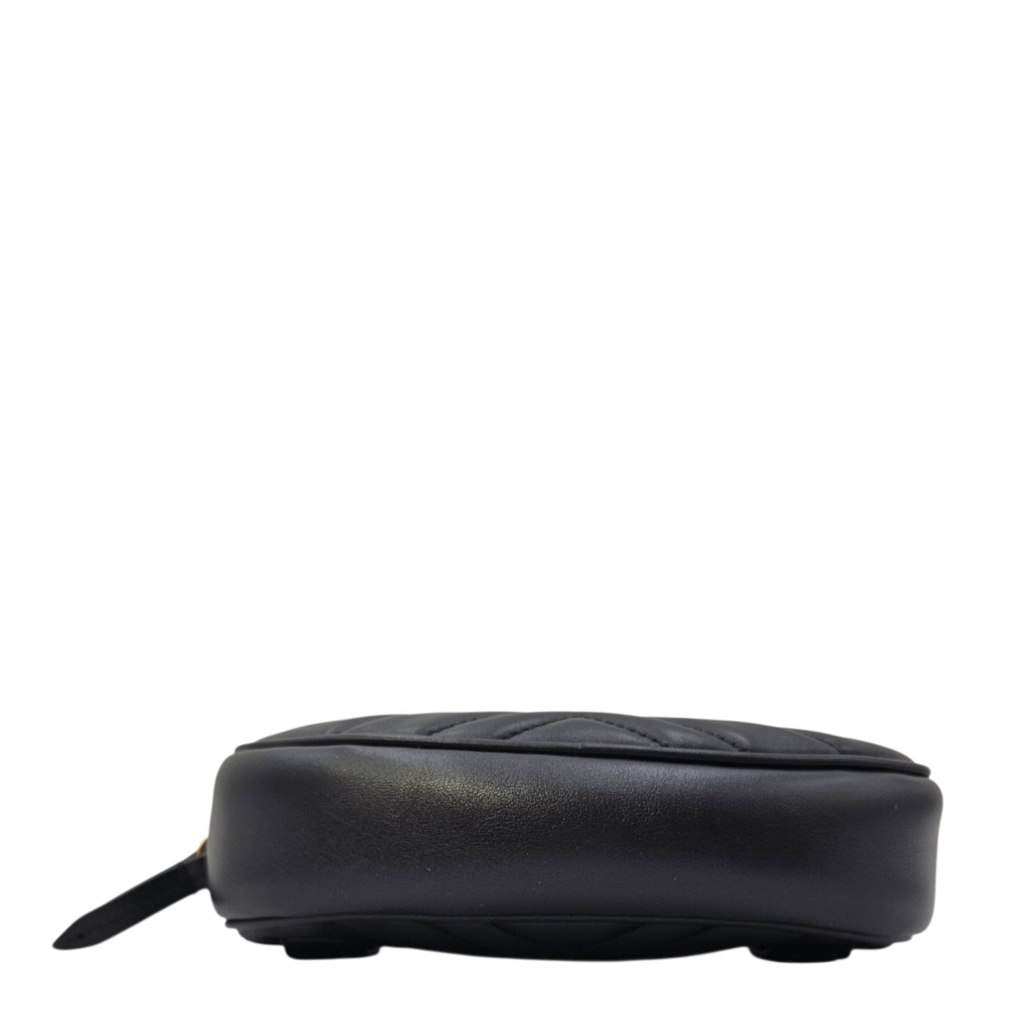 GG Marmont Black Belt Bag in Lambskin Gold hardware