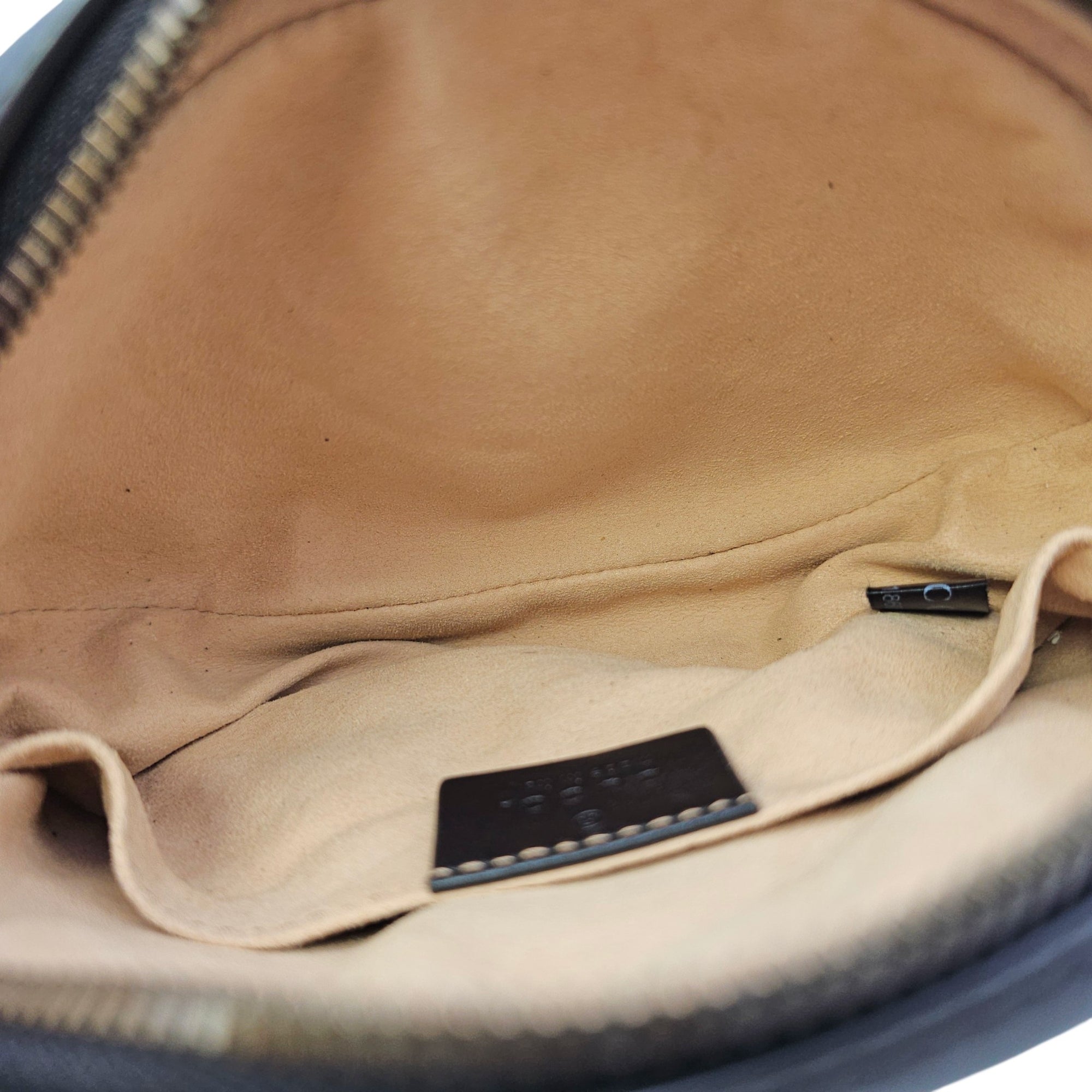 GG Marmont Black Belt Bag in Lambskin Gold hardware