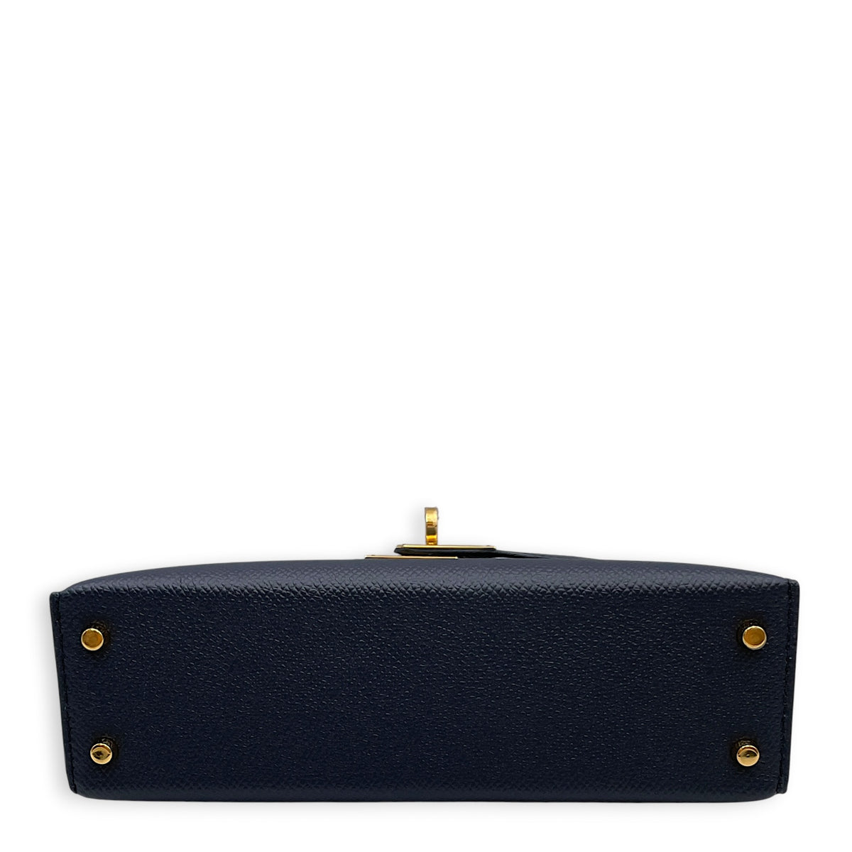 Sellier Kelly Mini Blue Indigo in Epsom Gold hardware
