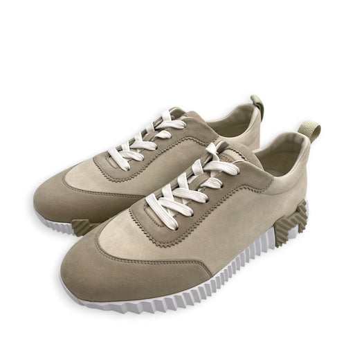 Bouncing 39 Beige Glaise Sneakers in Suede Leather