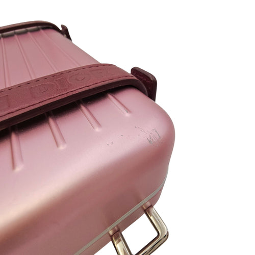 Dior x Rimowa Personal Clutch  Pink Top Handle Bag in Metallic Silver hardware