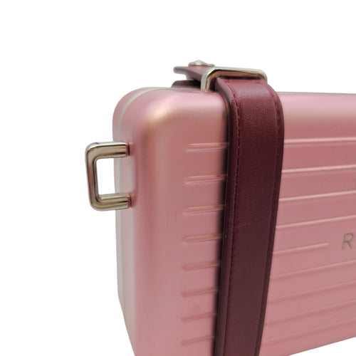 Dior x Rimowa Personal Clutch  Pink Top Handle Bag in Metallic Silver hardware