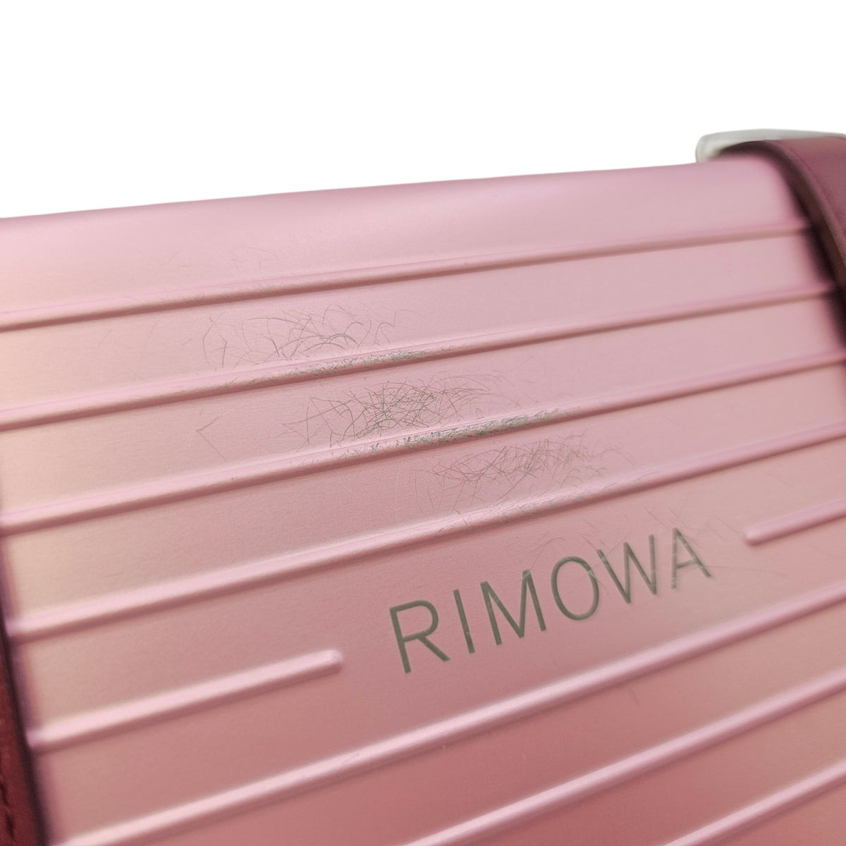 Dior x Rimowa Personal Clutch  Pink Top Handle Bag in Metallic Silver hardware