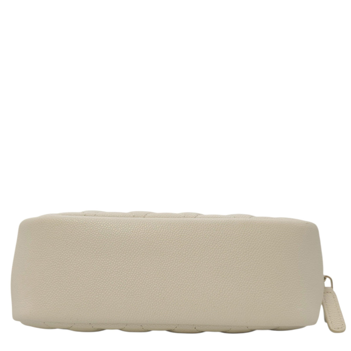Vanity White Pouch in Caviar Leather Gold hardware