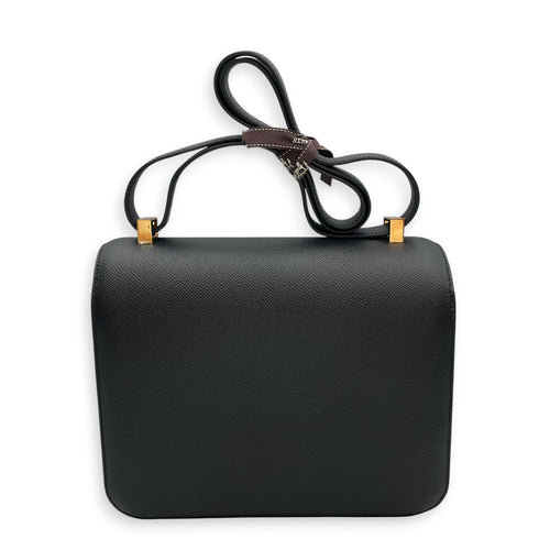 Constance 24 Noir in Epsom Rose Gold hardware