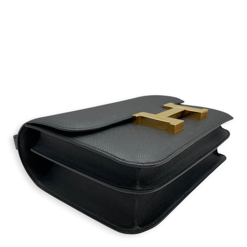 Constance 24 Noir in Epsom Rose Gold hardware
