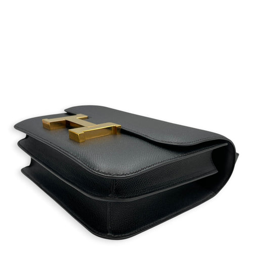 Constance 24 Noir in Epsom Rose Gold hardware