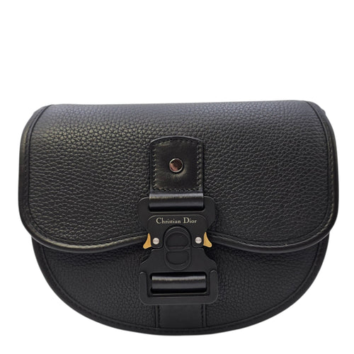 Mini Gallop  Black Crossbody Bag in Calfskin Silver hardware
