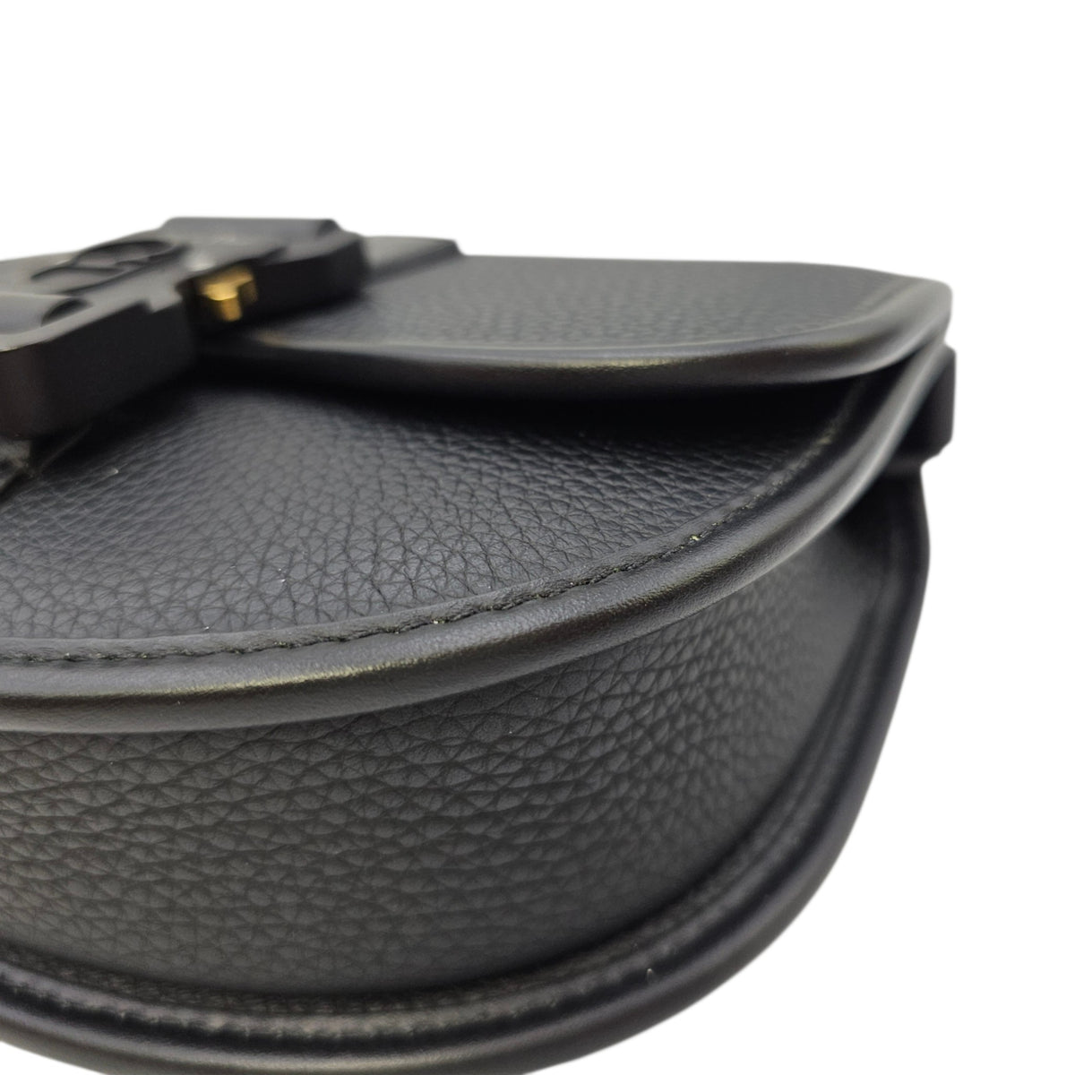 Mini Gallop  Black Crossbody Bag in Calfskin Silver hardware