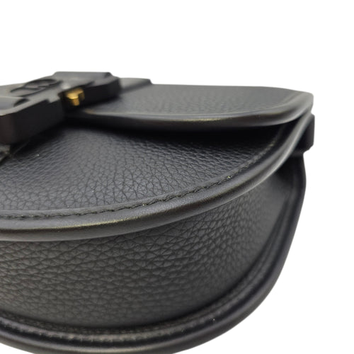 Mini Gallop  Black Crossbody Bag in Calfskin Silver hardware