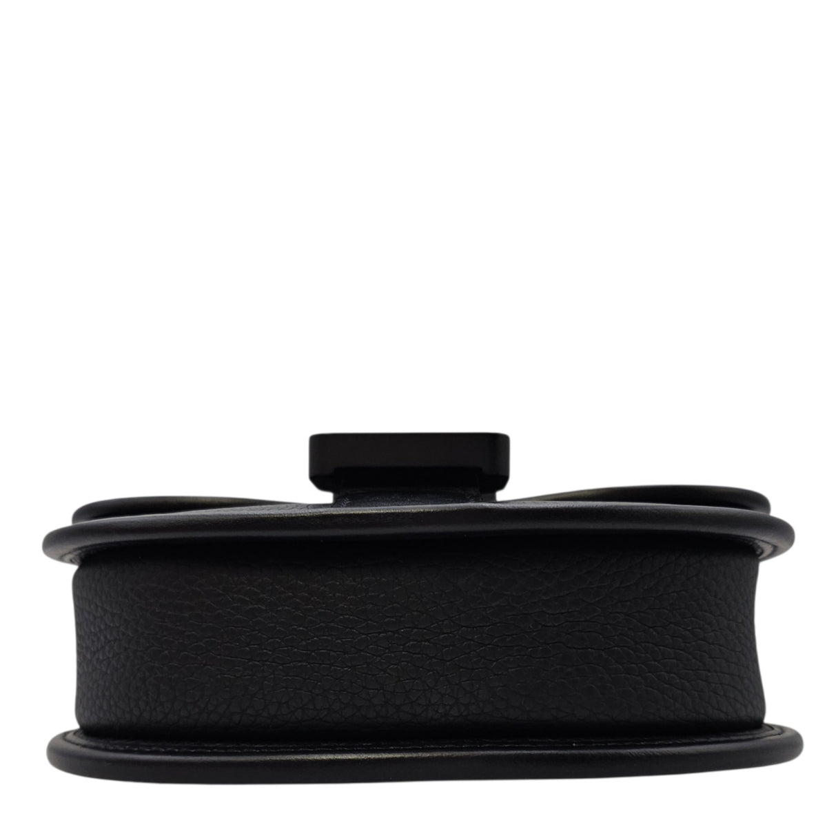 Mini Gallop  Black Crossbody Bag in Calfskin Silver hardware