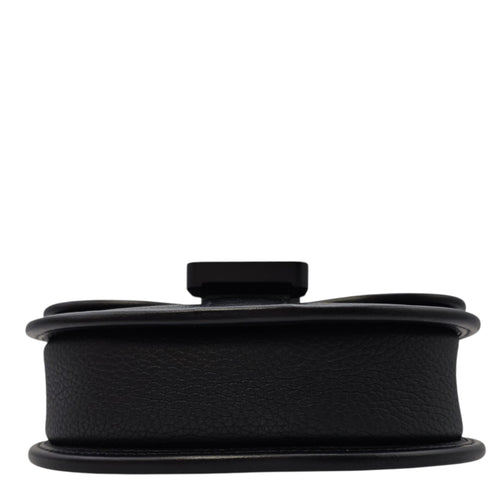 Mini Gallop  Black Crossbody Bag in Calfskin Silver hardware
