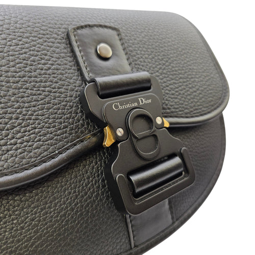 Mini Gallop  Black Crossbody Bag in Calfskin Silver hardware