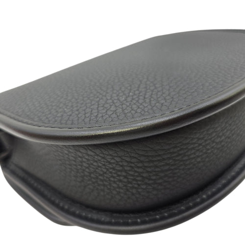 Mini Gallop  Black Crossbody Bag in Calfskin Silver hardware