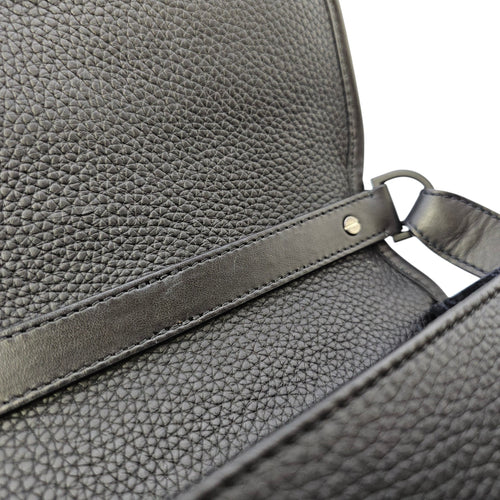 Mini Gallop  Black Crossbody Bag in Calfskin Silver hardware