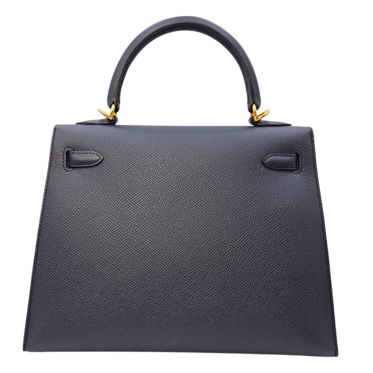 Sellier Kelly 25 Bleu Indigo in Epsom Gold hardware