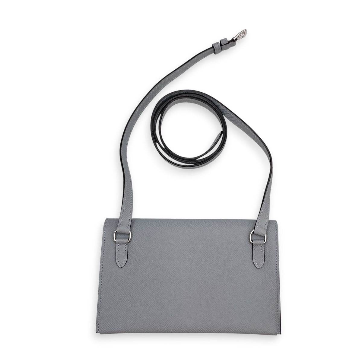 Hermesnap Gris Pantin  Wallet in Epsom Palladium hardware