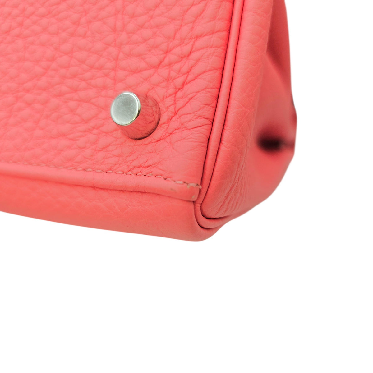 Kelly 28 Rose Lipstick  in Togo Palladium hardware