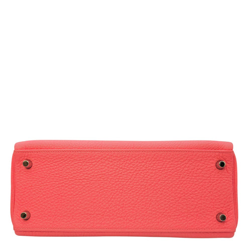 Kelly 28 Rose Lipstick  in Togo Palladium hardware