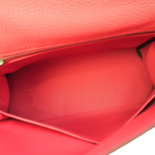 Kelly 28 Rose Lipstick  in Togo Palladium hardware
